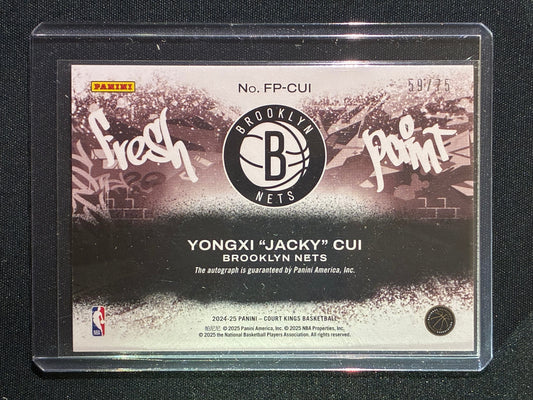 2024-25 Court Kings YONGXI "JACKY" CUI Fresh Paint Auto Orange 59/75