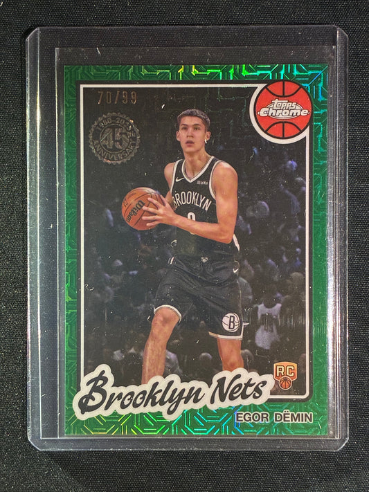 2025-26 Topps EGOR DEMIN Rookie 45th Anniversary Chrome Green Mojo 70/99 #ED