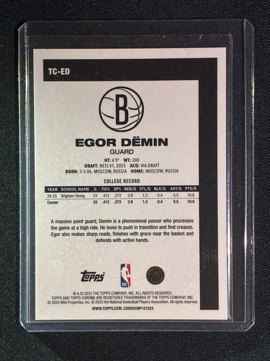 2025-26 Topps EGOR DEMIN Rookie 45th Anniversary Chrome Green Mojo 70/99 #ED