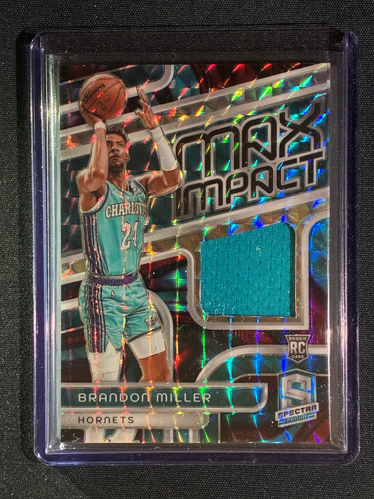 2023-24 Spectra BRANDON MILLER Max Impact Rookie Jersey Celestial 13/75 #BMI
