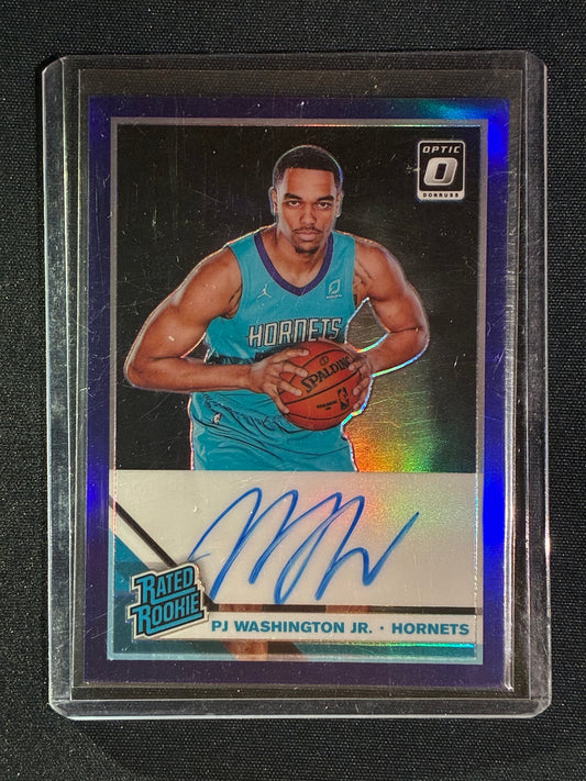 2019-20 Donruss Optic PJ WASHINGTON JR. Rated Rookie Signature Auto Purple #152