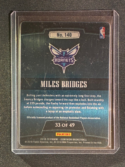2018-19 Dominion MILES BRIDGES Rookie Metal Red 33/49 #140