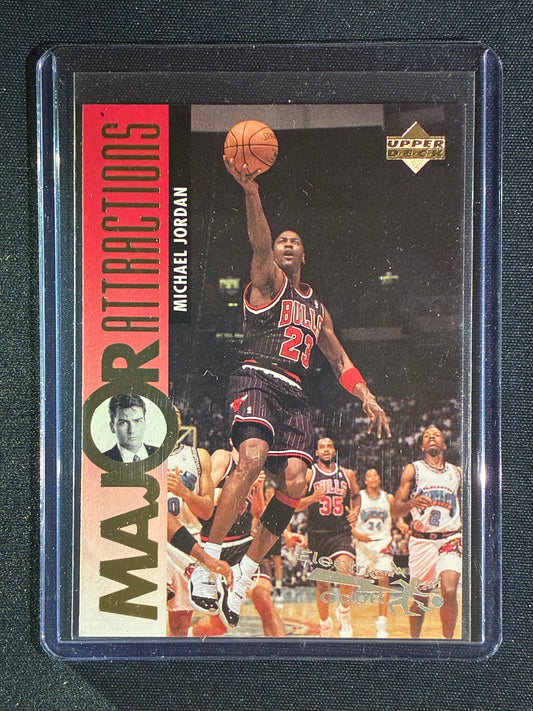 1995-96 Upper Deck MICHAEL JORDAN Major Attractions Charlie Sheen Electric Court #339