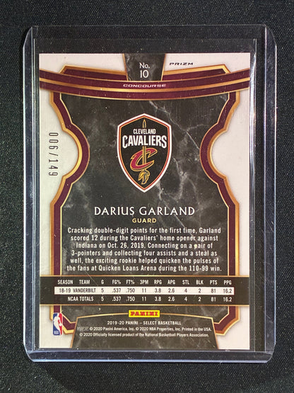 2019-20 Select DARIUS GARLAND Concourse Rookie White Prizm 6/149 #10