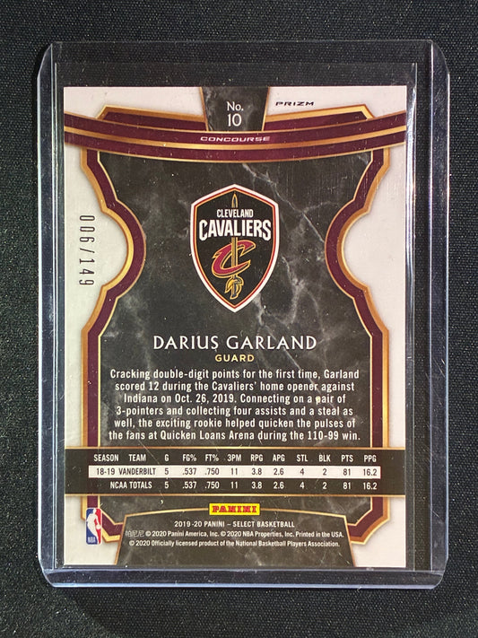 2019-20 Select DARIUS GARLAND Concourse Rookie White Prizm 6/149 #10