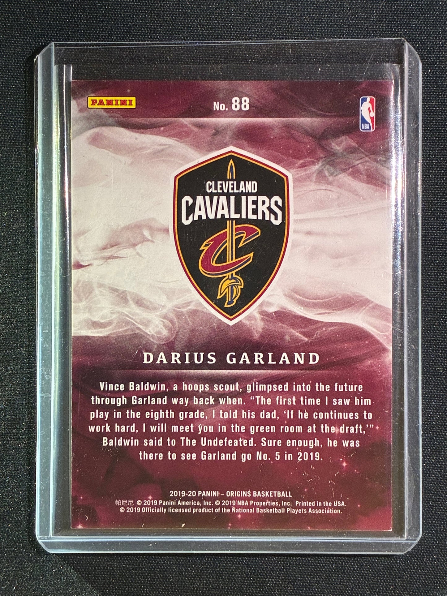 2019-20 Origins DARIUS GARLAND Rookie Pink 4/35 #88