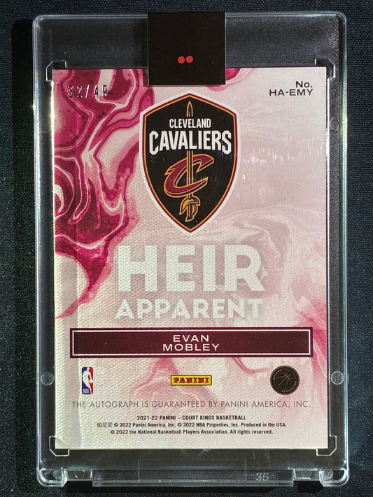 2021-22 Court Kings EVAN MOBLEY Heir Apparent Rookie Auto Purple 32/49 #EMY