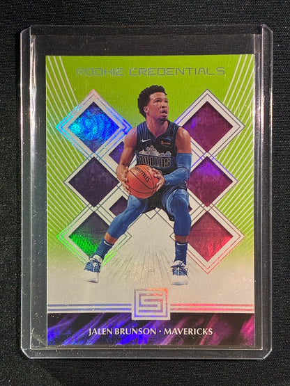 2018-19 Status JALEN BRUNSON Rookie Credentials Green #29