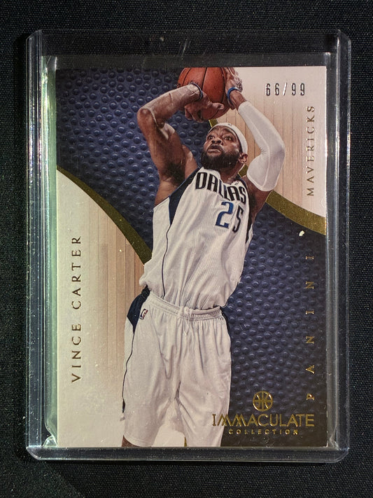 2012-13 Immaculate VINCE CARTER Base Gold 66/99 #21