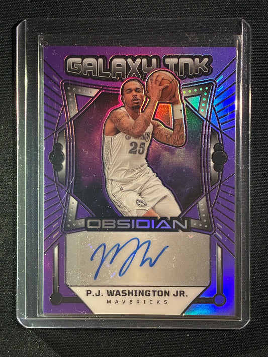 2024-25 Obsidian P.J. WASHINGTON JR. Galaxy Ink Auto Electric Etch Purple 40/49