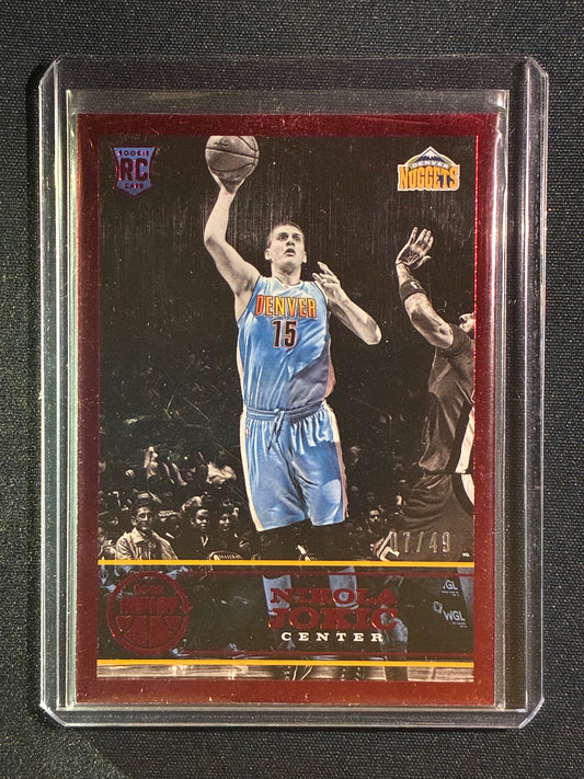 2015-16 Replay NIKOLA JOKIC Rookie Ruby Red 7/49 #80