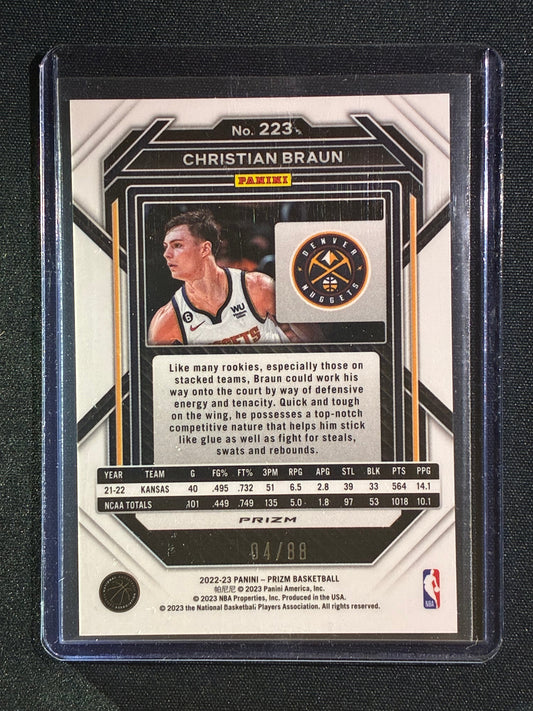 2022-23 Prizm CHRISTIAN BRAUN Rookie Choice Red Scope 4/88 #223