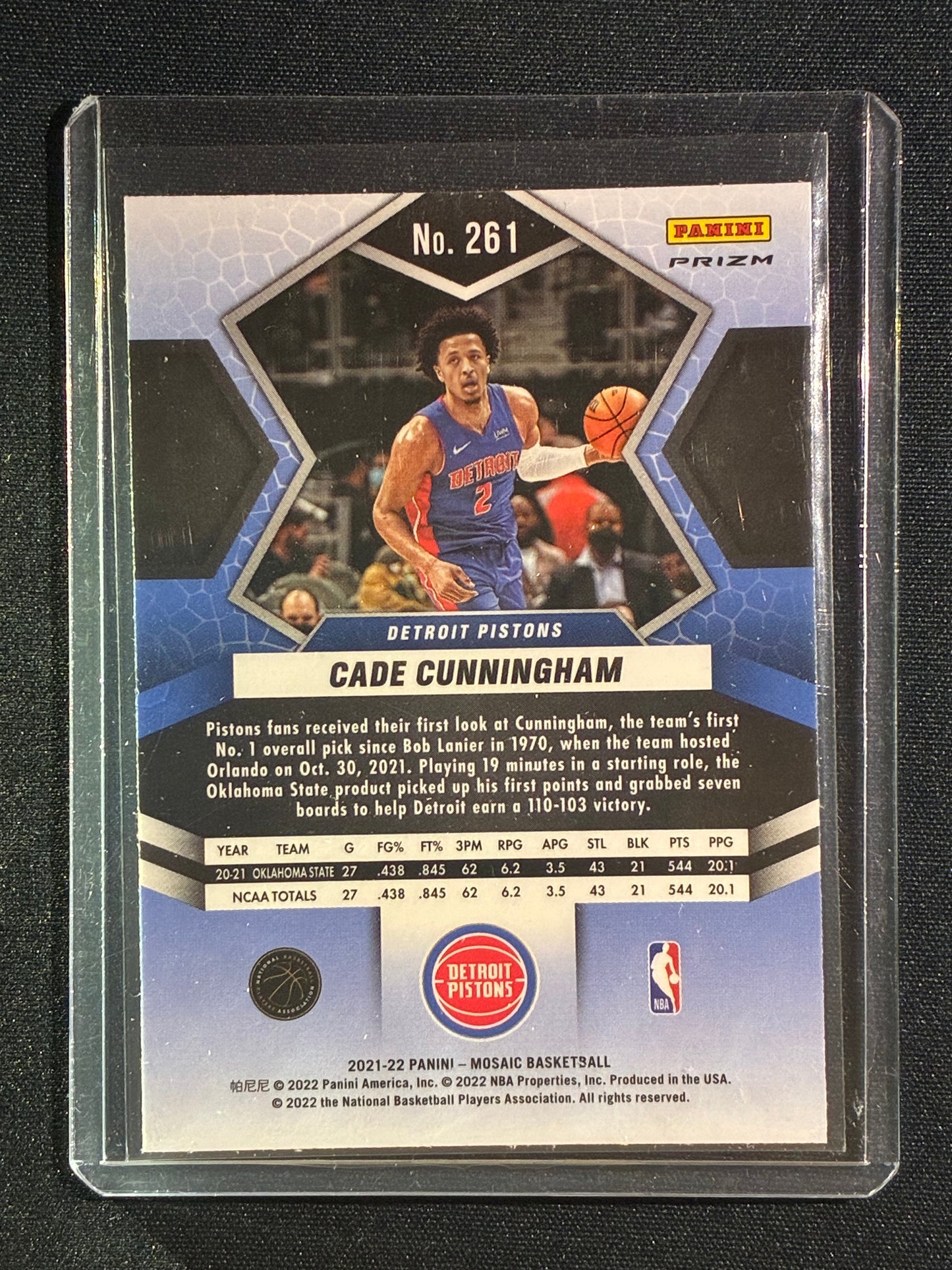 2021-22 Mosaic CADE CUNNINGHAM NBA Debut Rookie Mosaic Silver #261