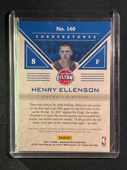 2016-17 Grand Reserve HENRY ELLENSON Cornerstones Rookie Quad Patch Auto Marble 8/10
