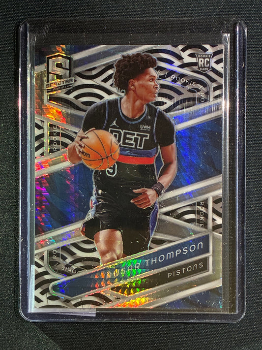 2023-24 Spectra AUSAR THOMPSON Rookie Black and White International Zebra SSP #156