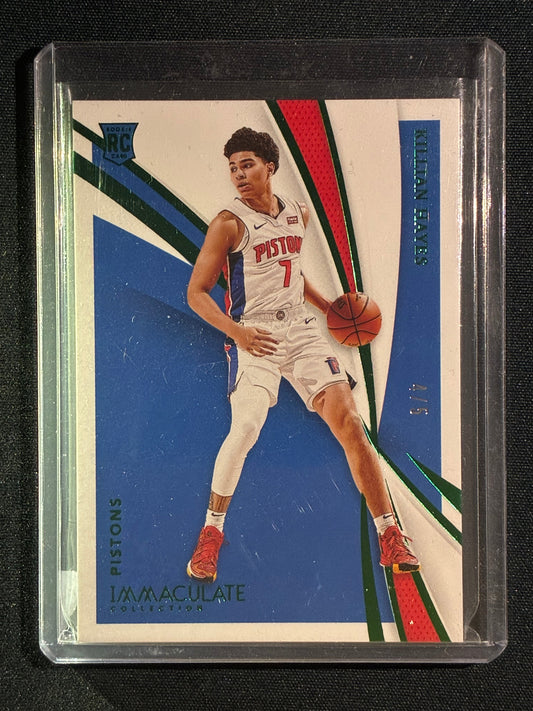 2020-21 Immaculate KILLIAN HAYES Rookie Emerald Green 4/5 #28