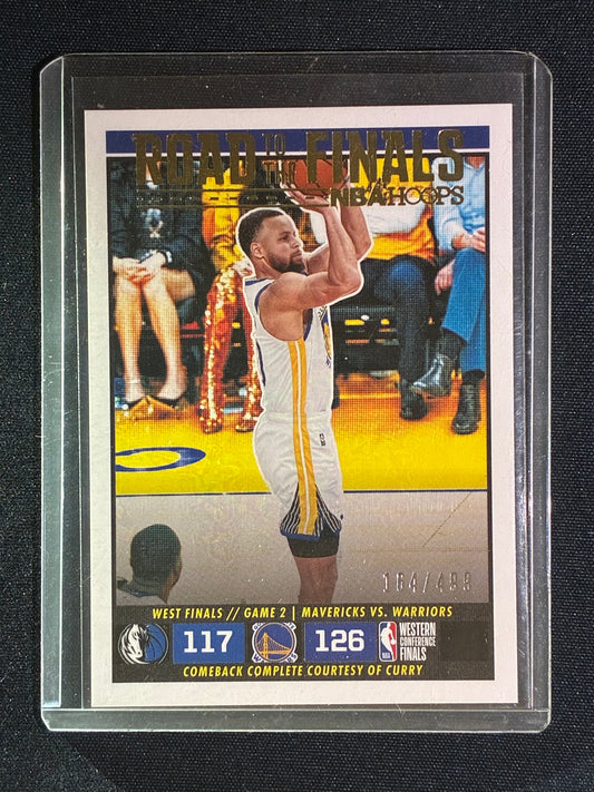 2022-23 Hoops STEPHEN CURRY Road to the Finals West Finals Gold 164/499 #73