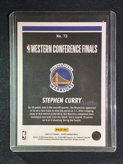 2022-23 Hoops STEPHEN CURRY Road to the Finals West Finals Gold 164/499 #73