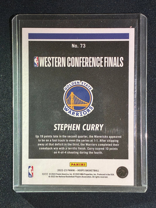 2022-23 Hoops STEPHEN CURRY Road to the Finals West Finals Gold 164/499 #73