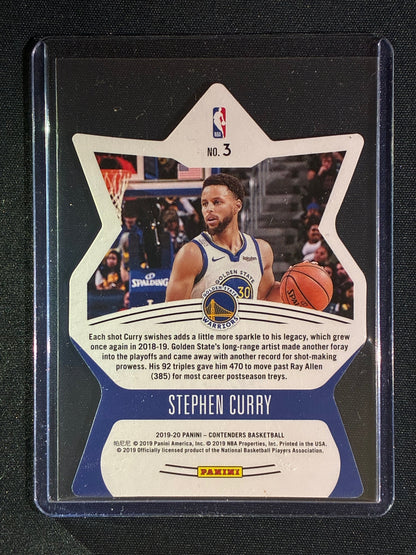 2019-20 Contenders STEPHEN CURRY Superstar Die-Cut #3