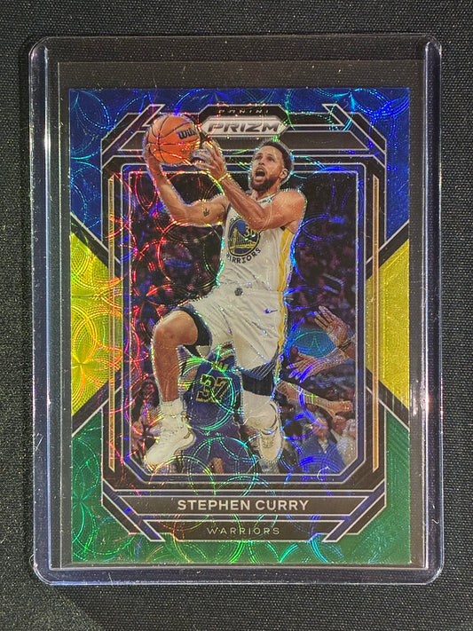 2022-23 Prizm STEPHEN CURRY Choice Blue Yellow Green Scope #101