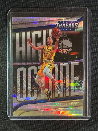 2018-19 Threads STEPHEN CURRY High Octane Premium Silver 186/199 #6