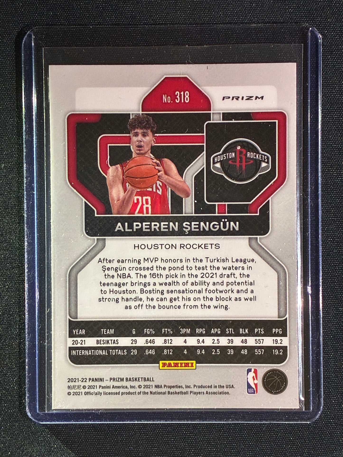 2021-22 Prizm ALPEREN SENGUN Rookie Cracked Ice Silver #318