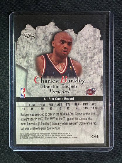 1997-98 Topps CHARLES BARKLEY Rock Stars Die-Cut #4