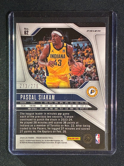 2024-25 Prizm PASCAL SIAKAM White Lazer 213/275 #62