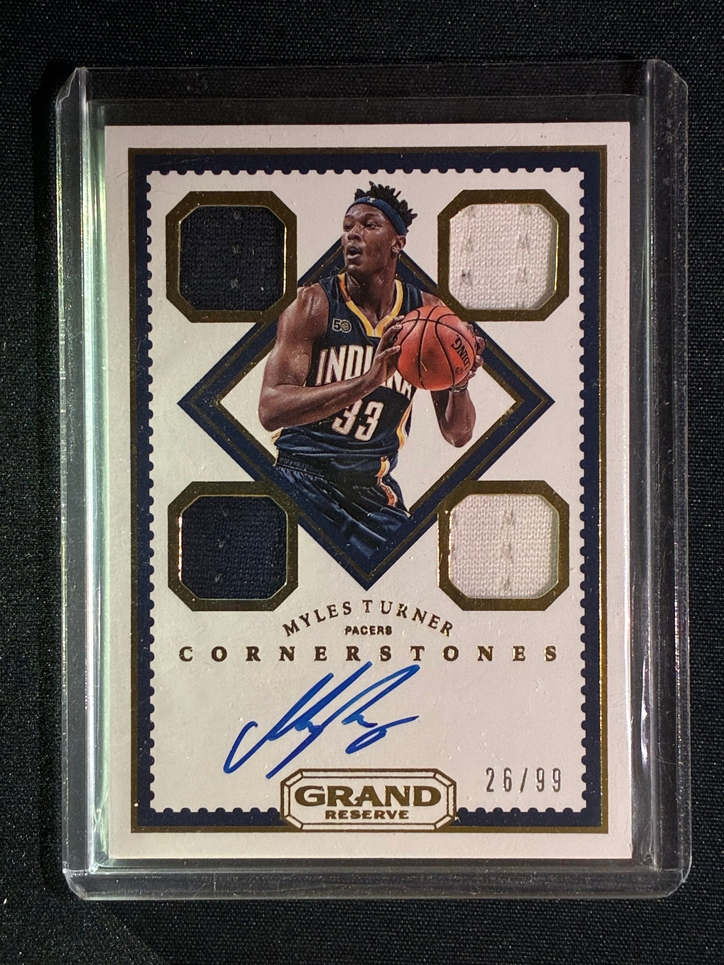 2016-17 Grand Reserve MYLES TURNER Cornerstones Quad Jersey Auto Base 26/99 #2