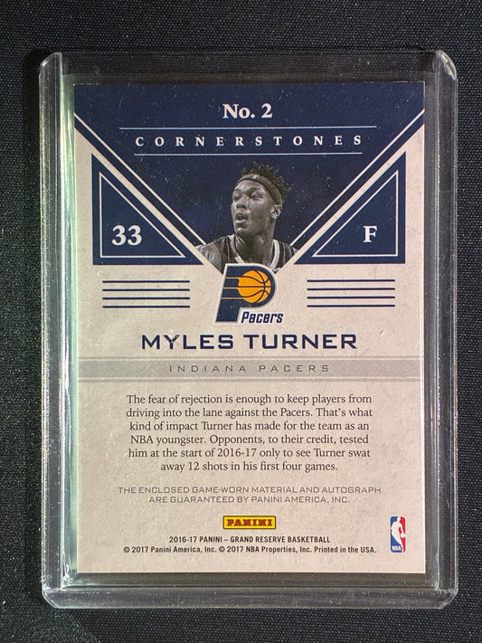 2016-17 Grand Reserve MYLES TURNER Cornerstones Quad Jersey Auto Base 26/99 #2