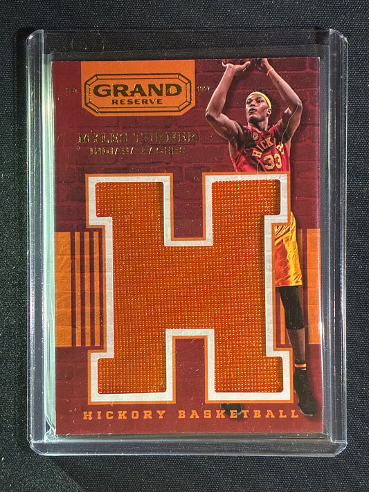 2016-17 Grand Reserve MYLES TURNER Hickory Basketball Jumbo Jersey 34/39 #2