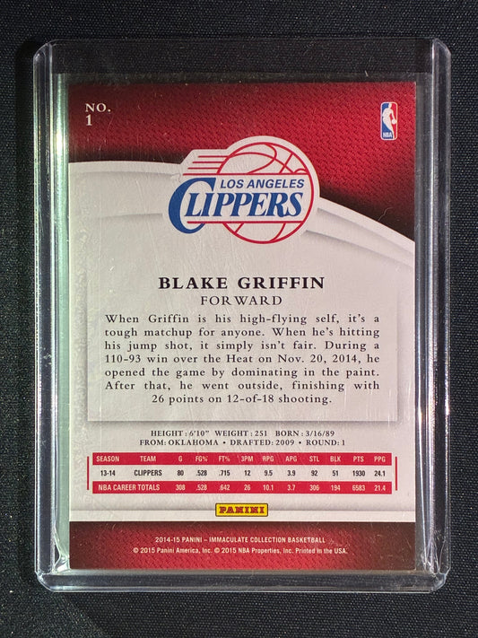 2014-15 Immaculate BLAKE GRIFFIN Base Ruby Red 23/25 #1