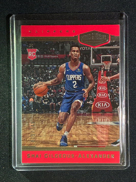 2018-19 Chronicles SHAI GILGEOUS-ALEXANDER Plates and Patches Rookie Silver 19/249 #391