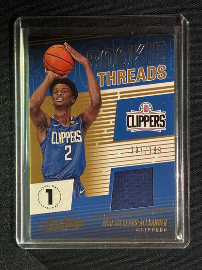 2018-19 Absolute SHAI GILGEOUS-ALEXANDER Rookie Threads Jersey Level 1 197/199