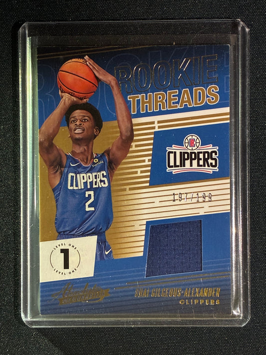 2018-19 Absolute SHAI GILGEOUS-ALEXANDER Rookie Threads Jersey Level 1 197/199
