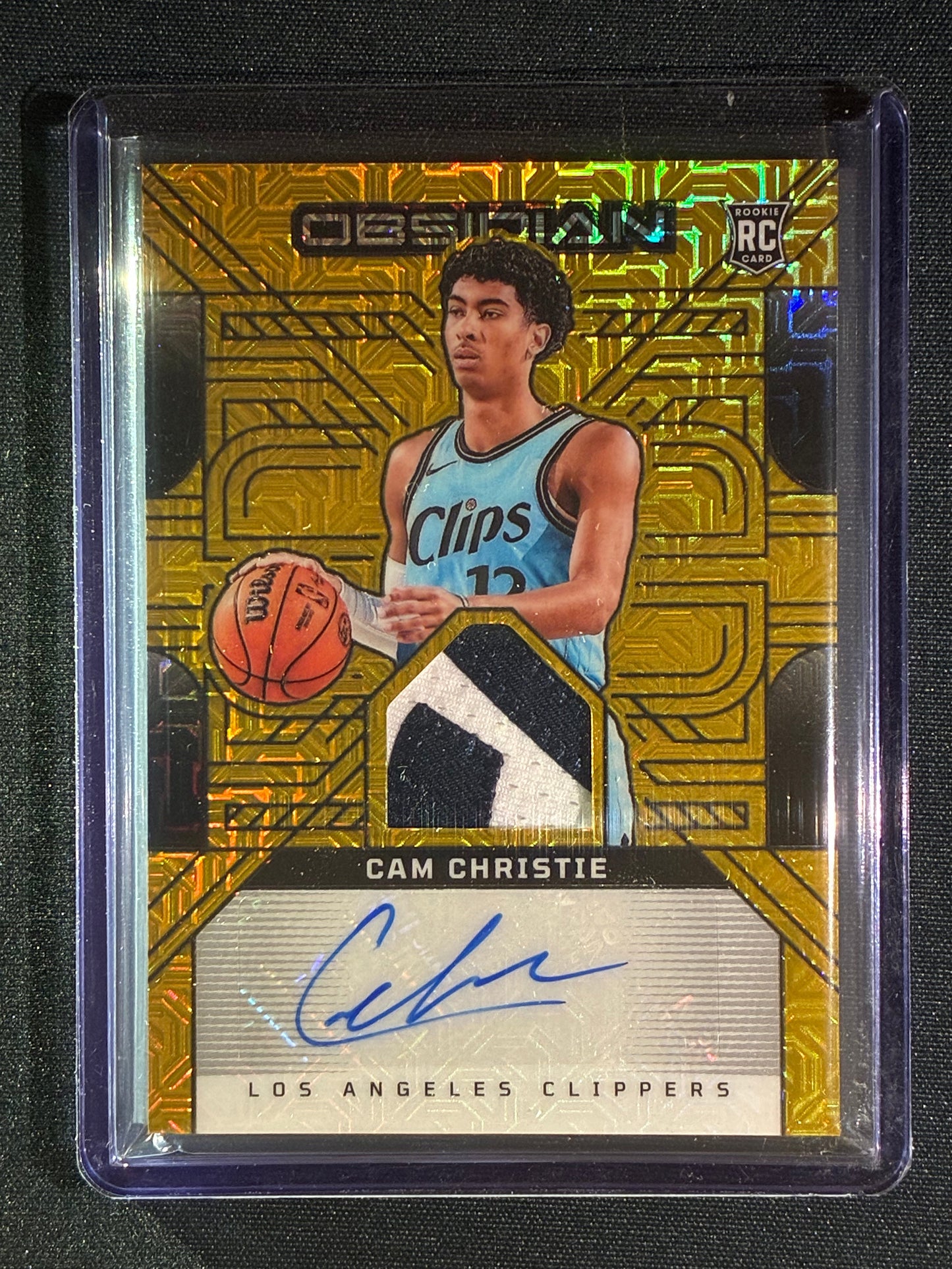 2024-25 Obsidian CAM CHRISTIE Rookie Jersey Ink Patch Auto Electric Etch Gold 3/10