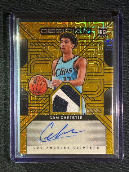2024-25 Obsidian CAM CHRISTIE Rookie Jersey Ink Patch Auto Electric Etch Gold 3/10