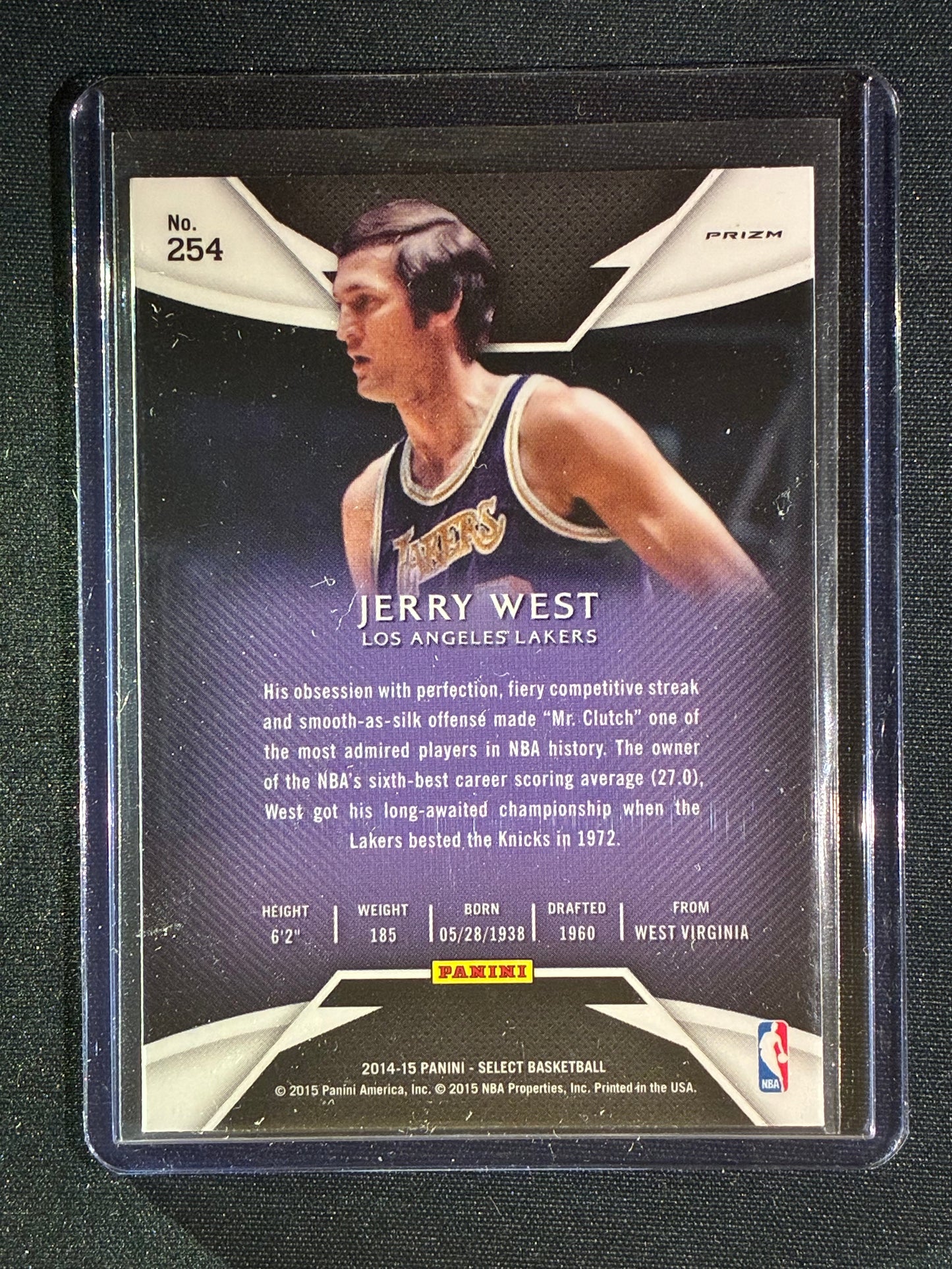 2014-15 Select JERRY WEST Courtside Blue White & Gold SP #254