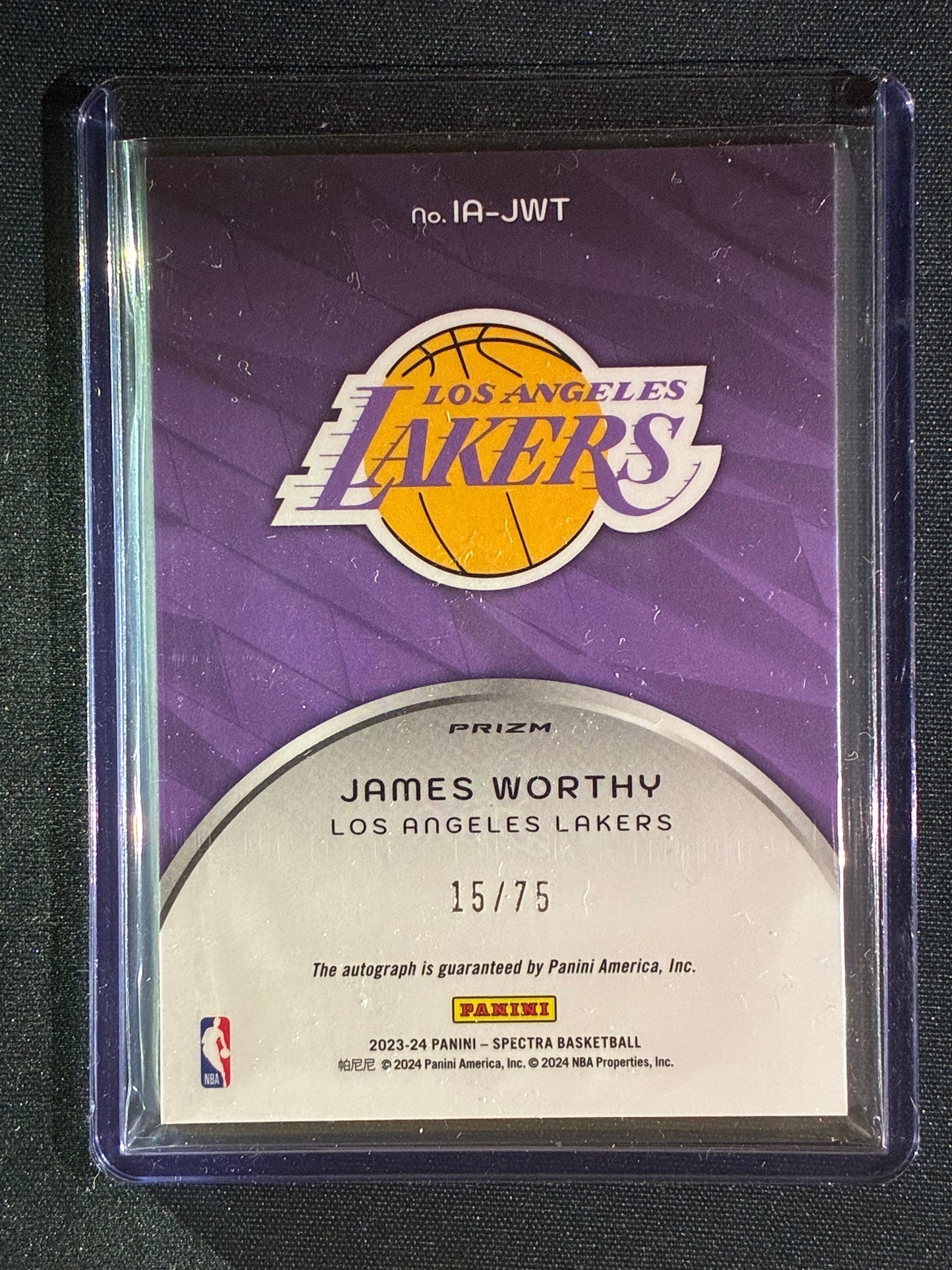 2023-24 Spectra JAMES WORTHY Icons Auto Silver 15/75