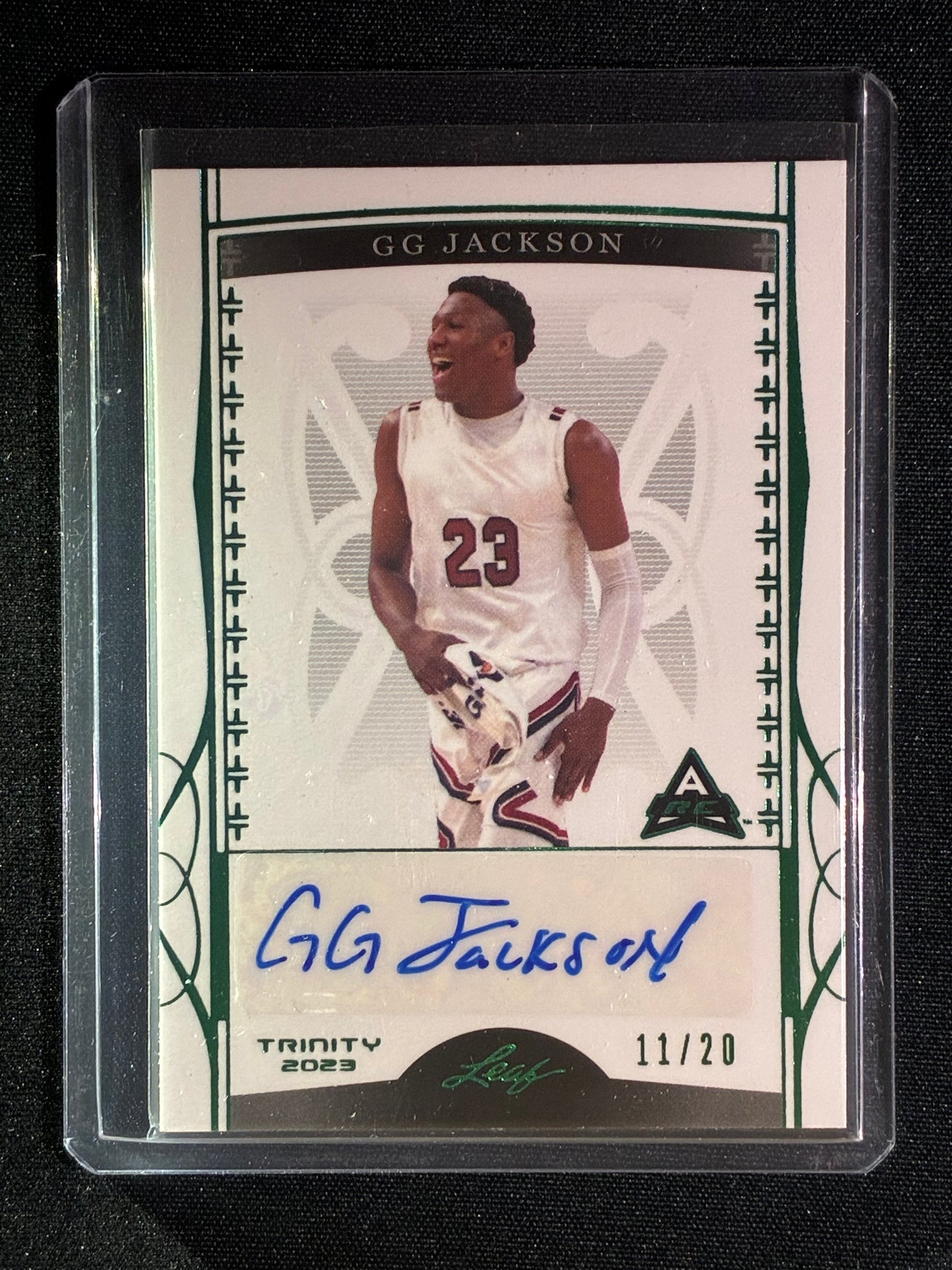 2023-24 Leaf Trinity GG JACKSON Rookie Auto Green 11/20