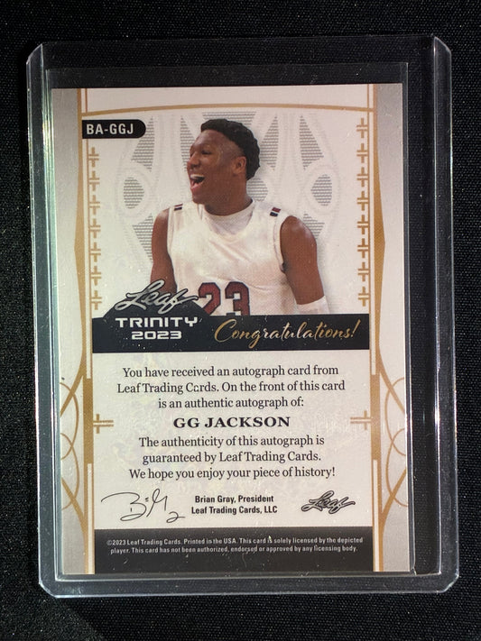 2023-24 Leaf Trinity GG JACKSON Rookie Auto Green 11/20