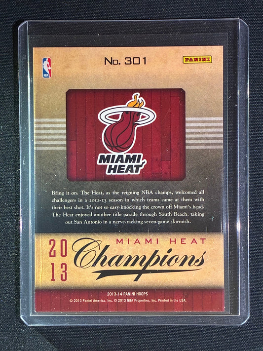 2013-14 Hoops LEBRON JAMES DWYANE WADE 2013 Champions Miami Heat #301