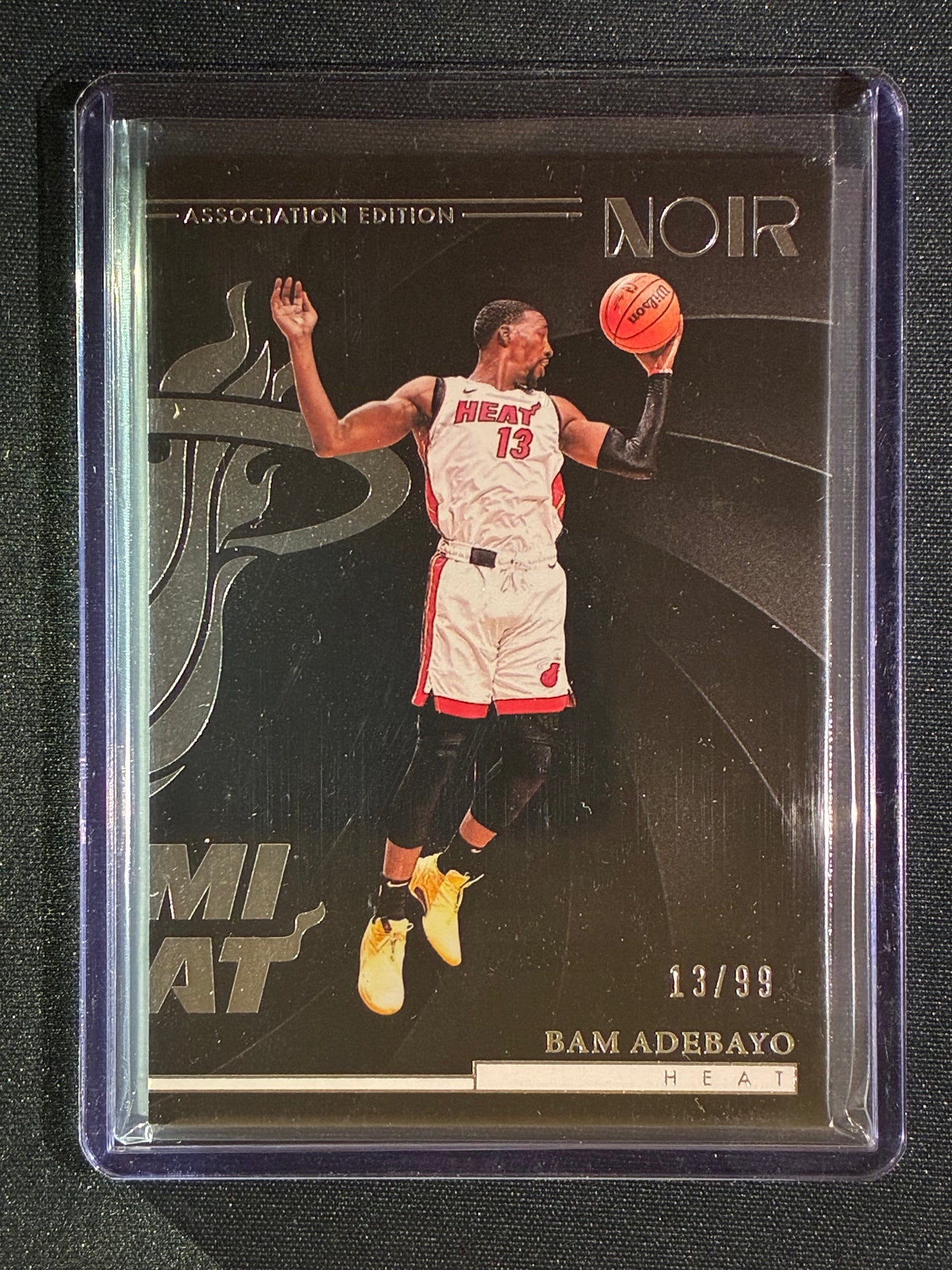 2023-24 Noir BAM ADEBAYO Base Association Edition Silver 13/99 #37