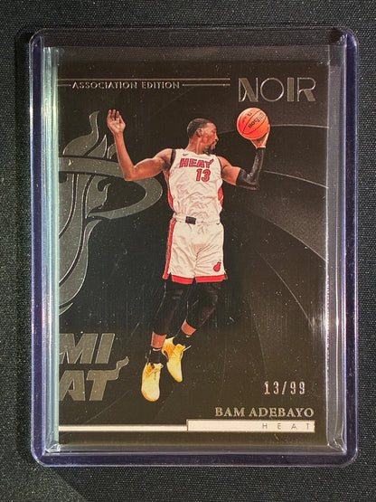 2023-24 Noir BAM ADEBAYO Base Association Edition Silver 13/99 #37