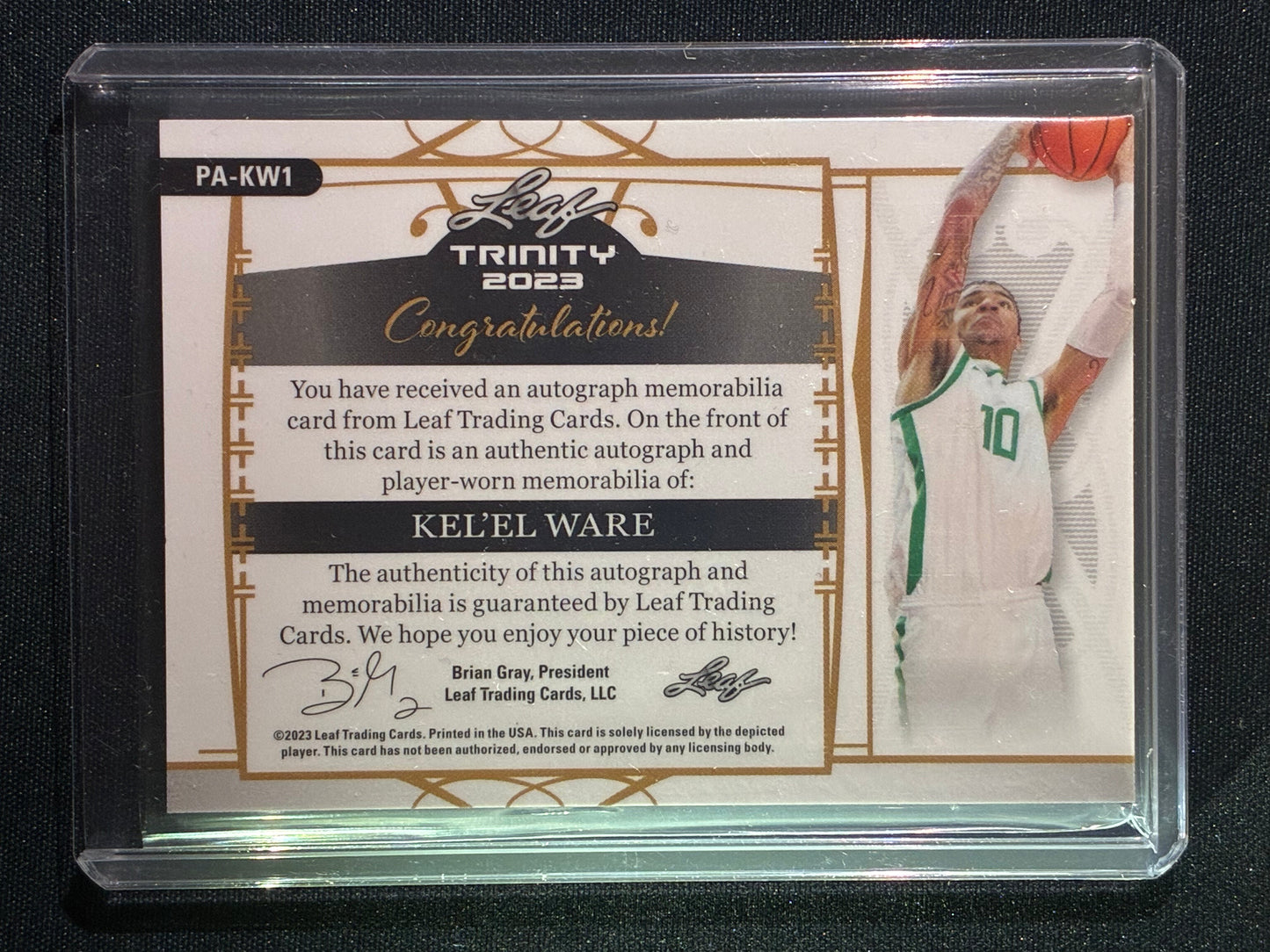 2023-24 Leaf Trinity KEL'EL WARE Rookie Patch Auto Silver 53/99 #KW1