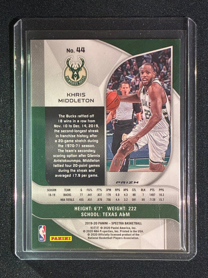 2019-20 Spectra KHRIS MIDDLETON Base Gold Prizm 1/10 #44