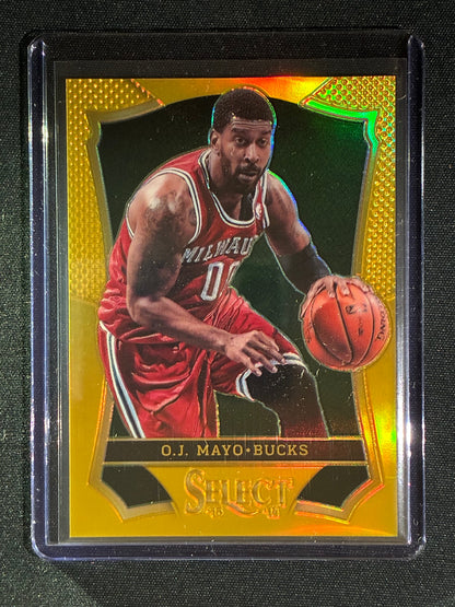 2013-14 Select O.J. MAYO Gold Prizm 1/10 #94
