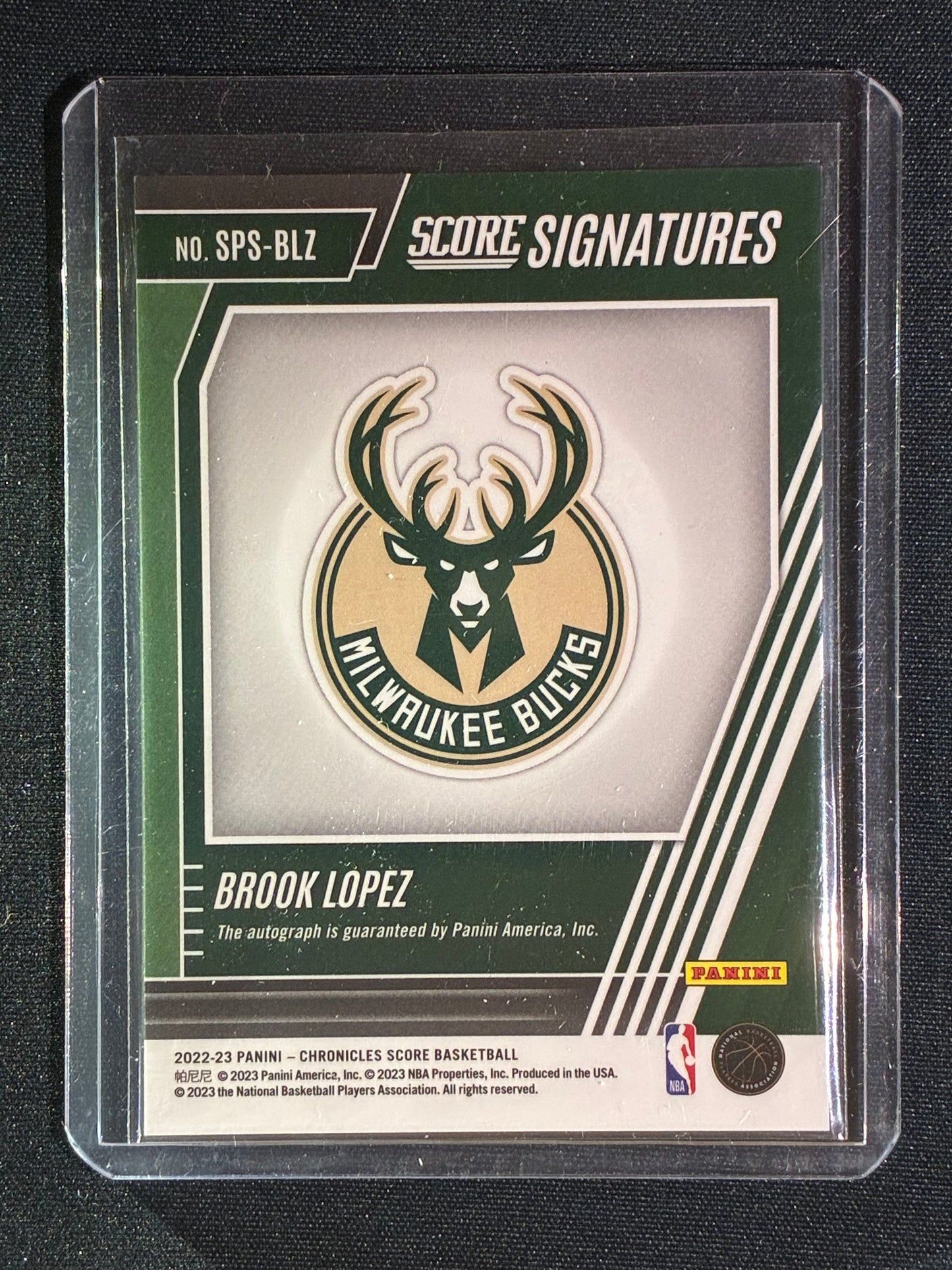 2022-23 Chronicles BROOK LOPEZ Score Signatures Auto Scope #BLZ
