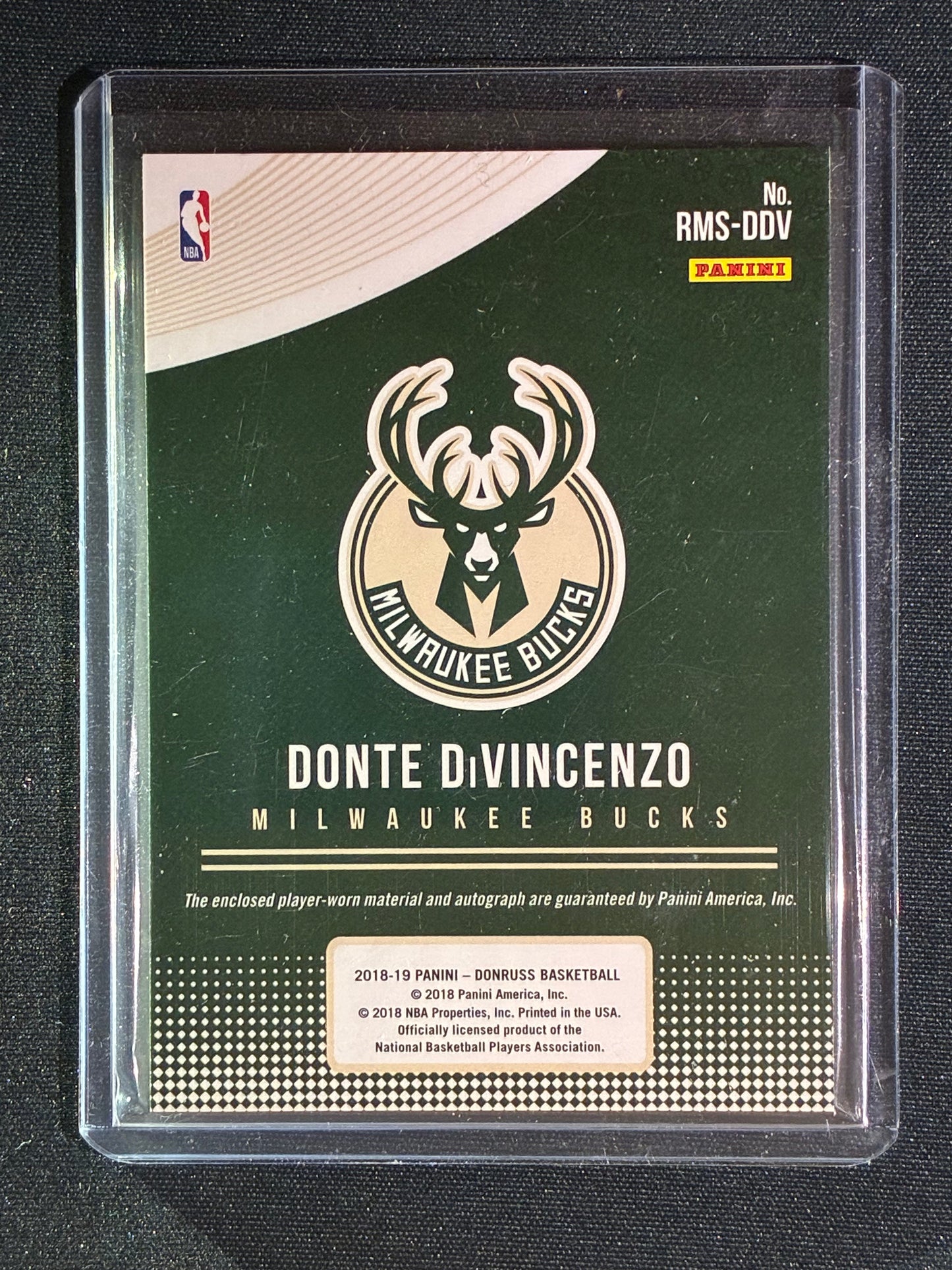 2018-19 Donruss DONTE DIVINCENZO Rookie Materials Signatures Jersey Auto Silver 31/99